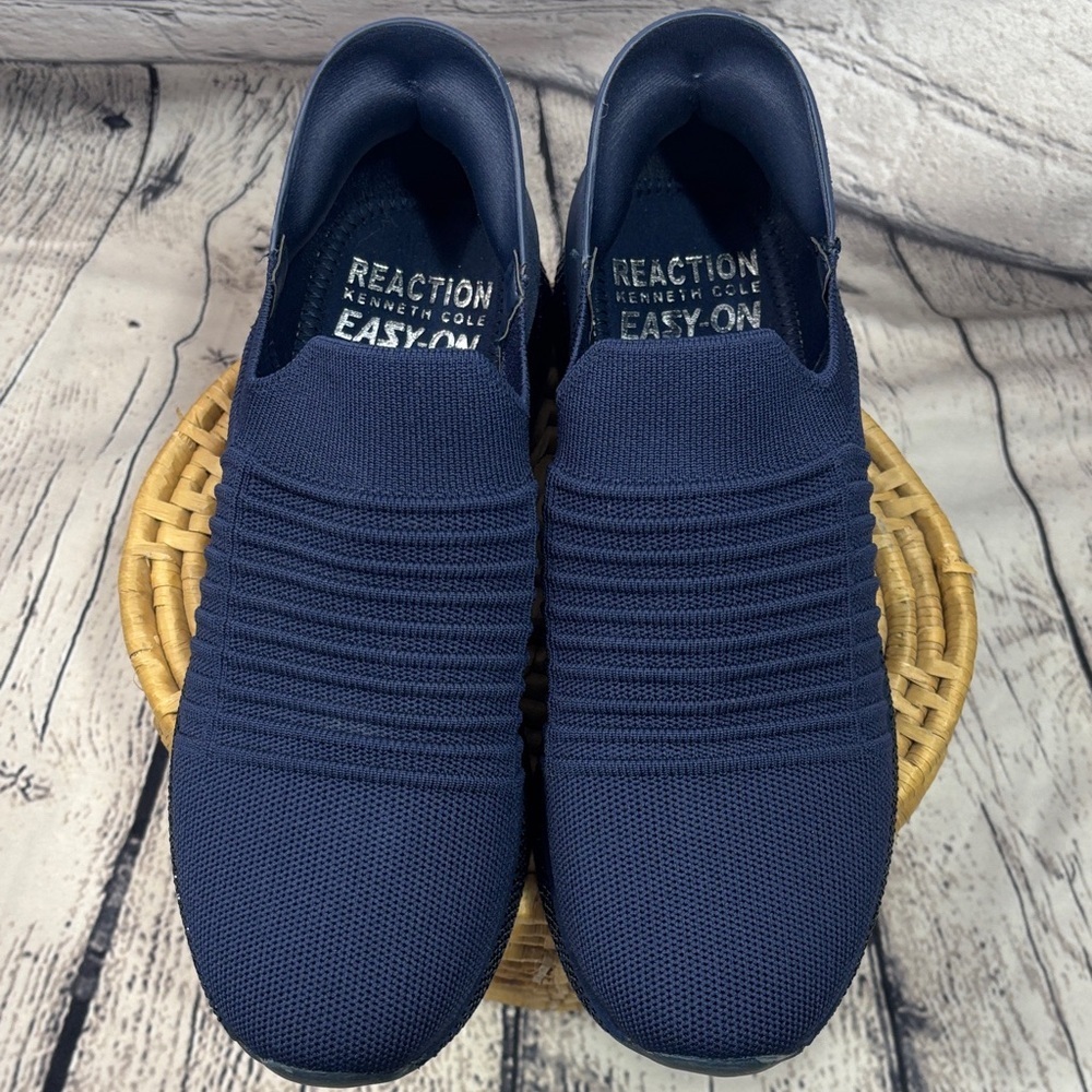 Kenneth Cole Navy Textured Sneakers - Picture 3 of 10